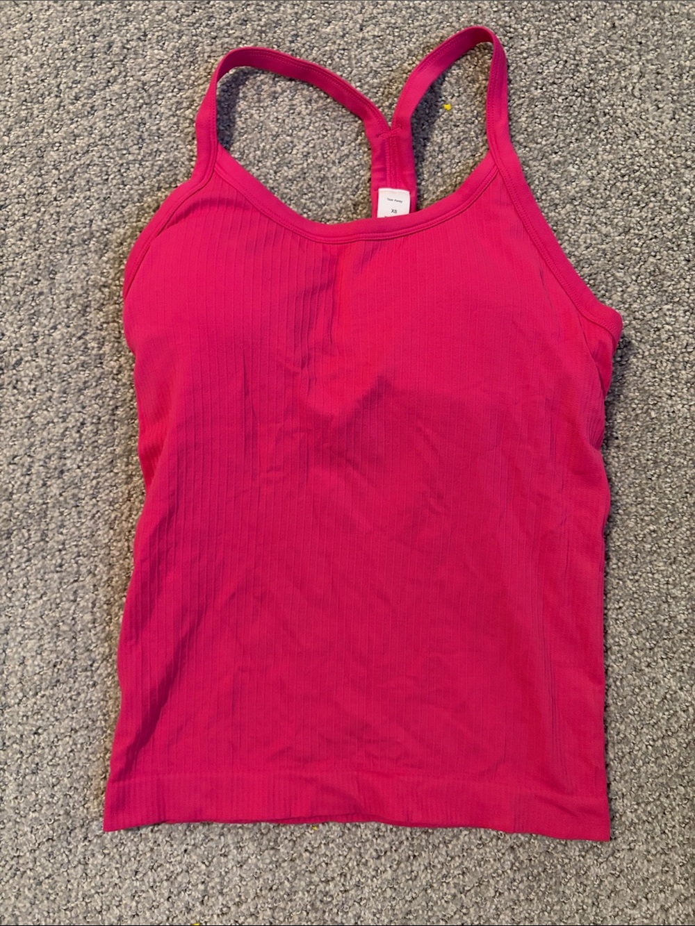 Ribbed Racerback Tank Top - Bright Pink